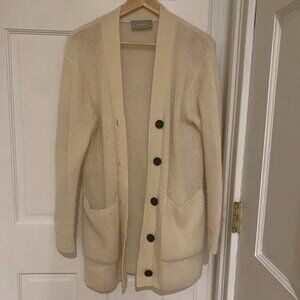 S Everlane Oversized Beige Alpaca Cardigan